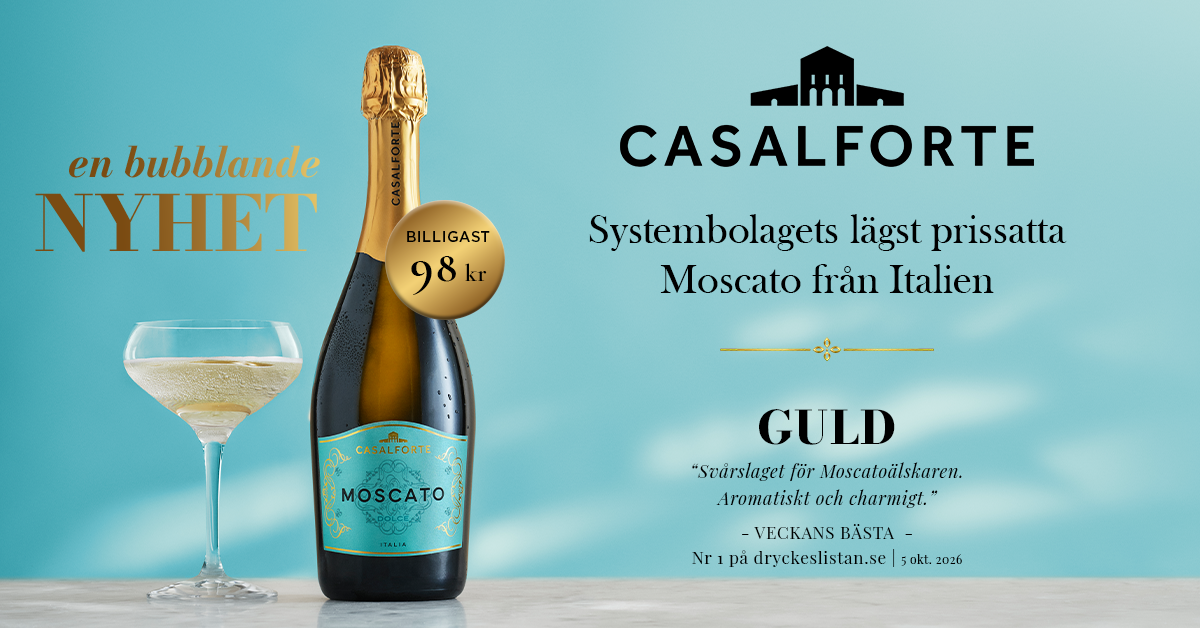 Casalforte Moscato - en bubblande nyhet